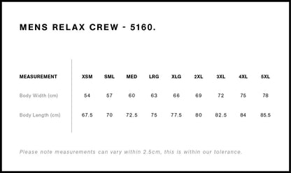 RelaXd Fit Crew Neck Sweatshirt (Large back Print, small front print)